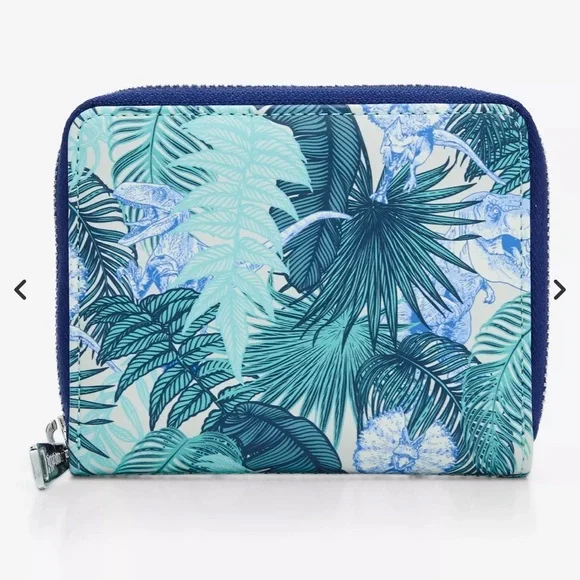 Loungefly Jurassic Park Palm Frond Zip Wallet - Picture 3 of 6